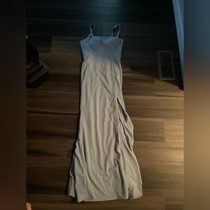 Azazie dusty blue bridesmaid dress